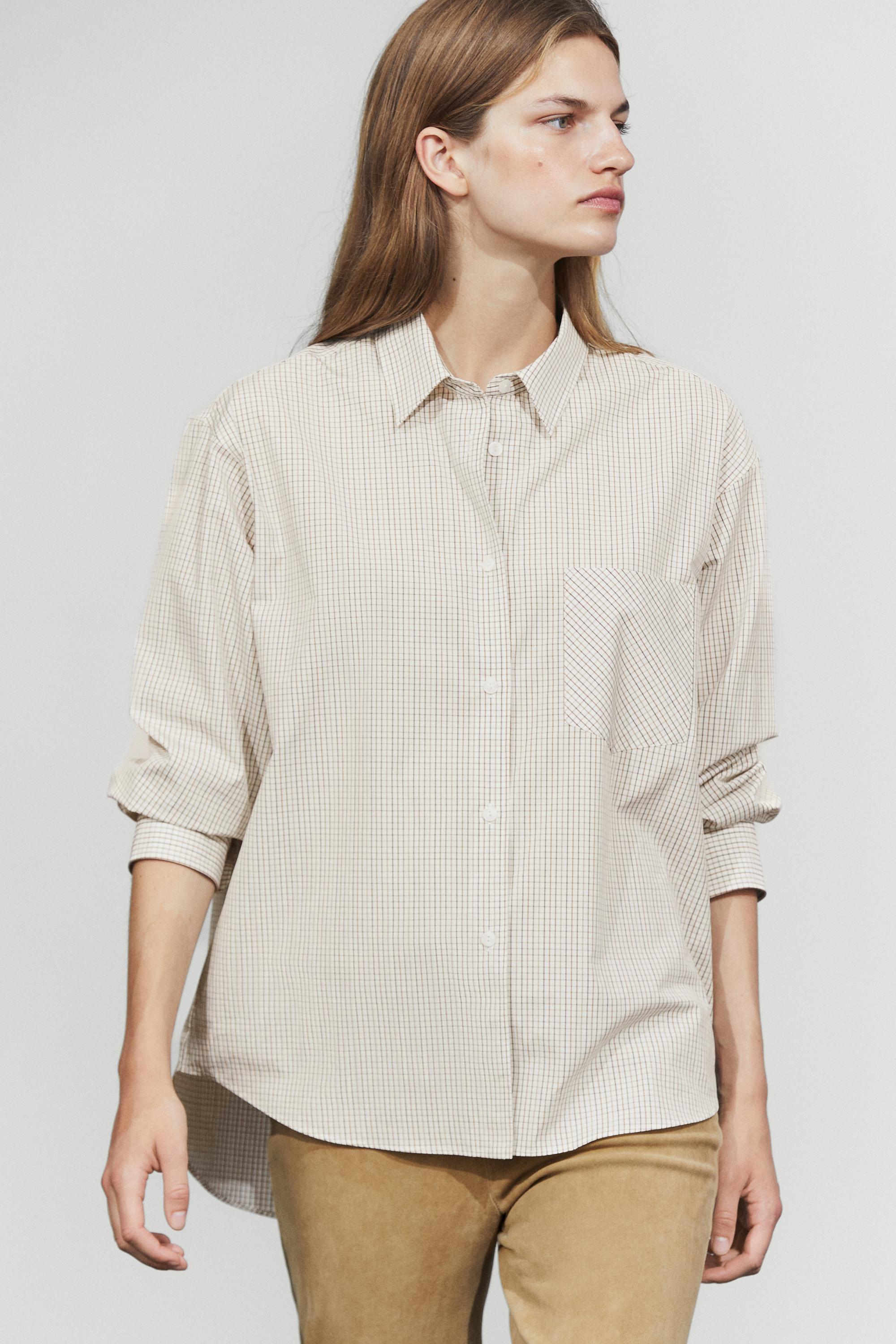 Chemise à carreaux 100 % coton